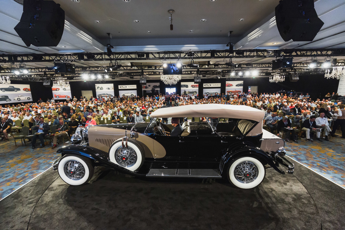 Duesenberg Model J “Sweep Panel” Dual-Cowl Phaeton offered at RM Sotheby’s Amelia live auction 2019
